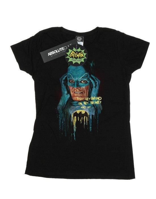 Front - DC Comics Womens/Ladies Batman TV Series Mind On My Money Cotton T-Shirt