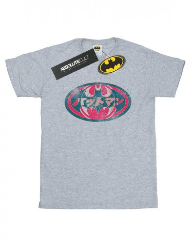 Front - DC Comics Womens/Ladies Batman Japanese Logo Red Cotton Boyfriend T-Shirt