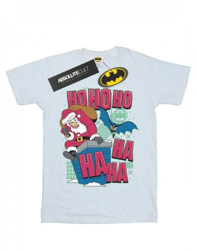 Front - DC Comics Womens/Ladies Batman And Joker Ha Ha Ha Ho Ho Ho Cotton Boyfriend T-Shirt