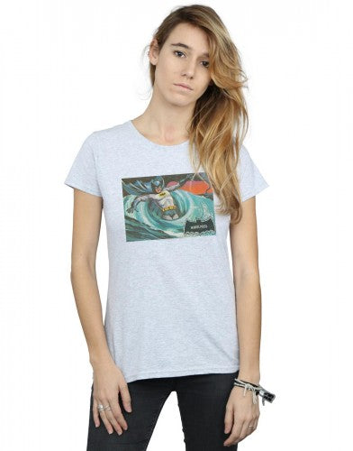 Sports Grey - Back - DC Comics Womens-Ladies Batman TV Series Whirlpool Cotton T-Shirt