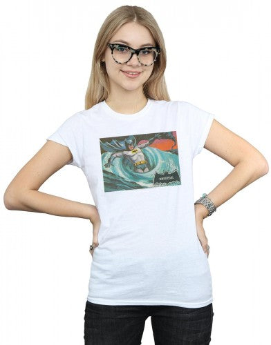 White - Back - DC Comics Womens-Ladies Batman TV Series Whirlpool Cotton T-Shirt