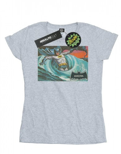 Front - DC Comics Womens/Ladies Batman TV Series Whirlpool Cotton T-Shirt
