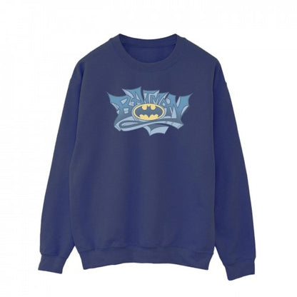 Front - DC Comics Mens Batman Graffiti Logo Cotton Sweatshirt