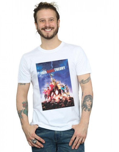 White - Back - The Big Bang Theory Mens Character Poster T-Shirt