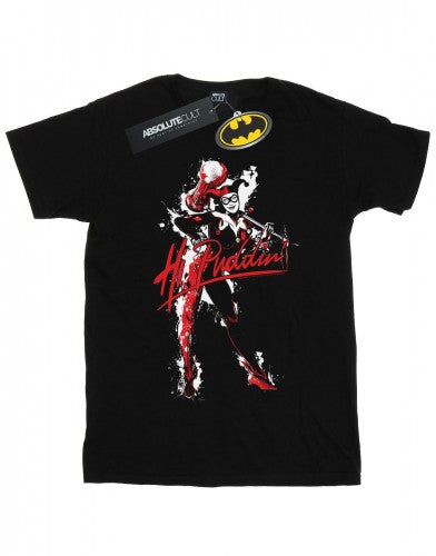 Front - DC Comics Womens/Ladies Harley Quinn Hi Puddin Cotton Boyfriend T-Shirt