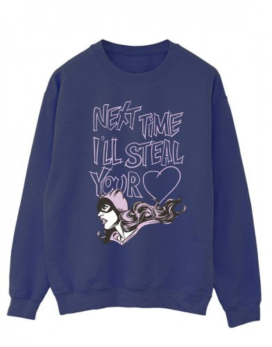 Front - DC Comics Mens Batman Batgirl I´ll Steal Your Heart Cotton Sweatshirt