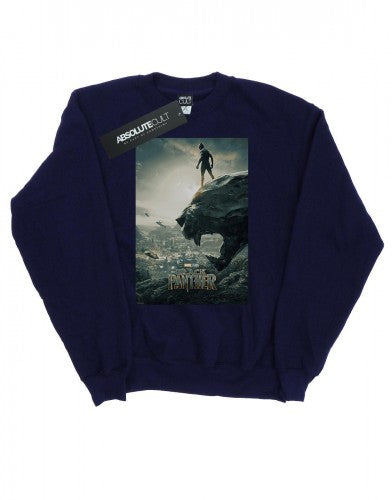 Front - Marvel Mens Black Panther Poster Cotton Sweatshirt