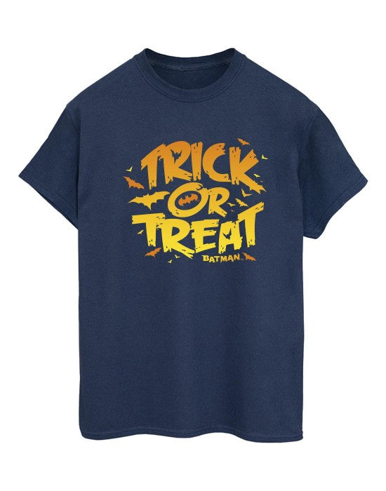 Front - DC Comics Womens/Ladies Batman Trick Or Treat Cotton Boyfriend T-Shirt