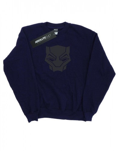Front - Marvel Mens Black Panther Black On Black Cotton Sweatshirt