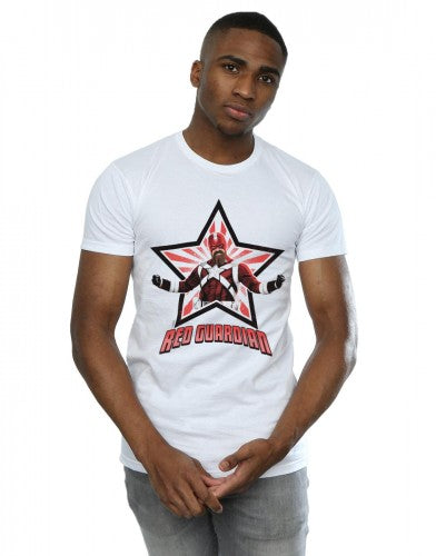 White - Back - Marvel Mens Black Widow Movie Red Guardian Star T-Shirt