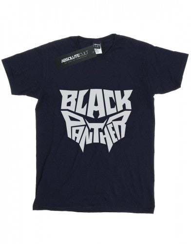 Front - Marvel Womens/Ladies Black Panther Worded Emblem Cotton Boyfriend T-Shirt
