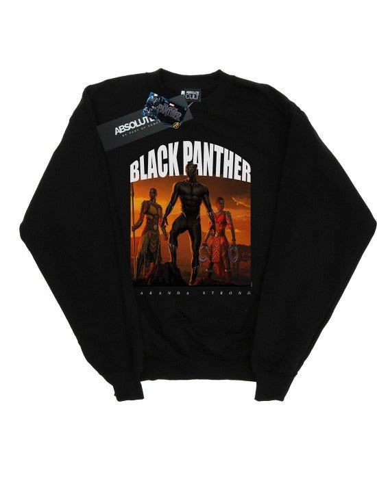 Front - Marvel Mens Black Panther Wakanda Strong Cotton Sweatshirt