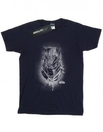 Front - Marvel Womens/Ladies Black Panther Spray Headshot Cotton Boyfriend T-Shirt