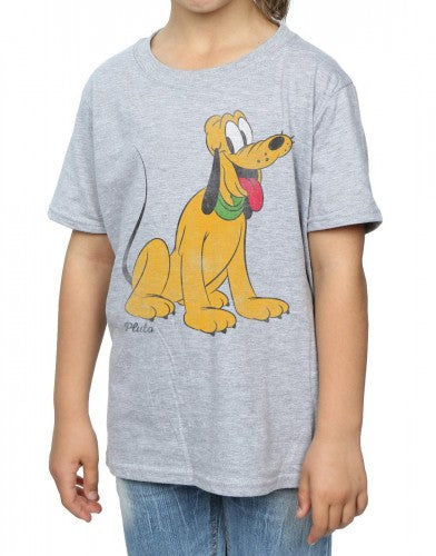 Sports Grey - Pack Shot - Disney Girls Classic Pluto T-Shirt