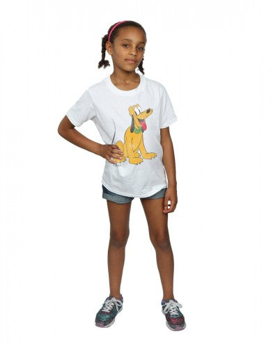 White - Lifestyle - Disney Girls Classic Pluto T-Shirt