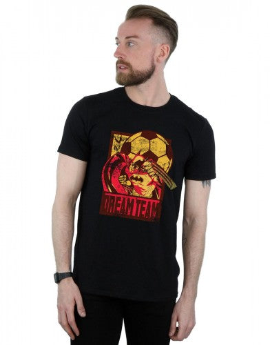 Black - Back - DC Comics Mens Batman Football Dream Team T-Shirt