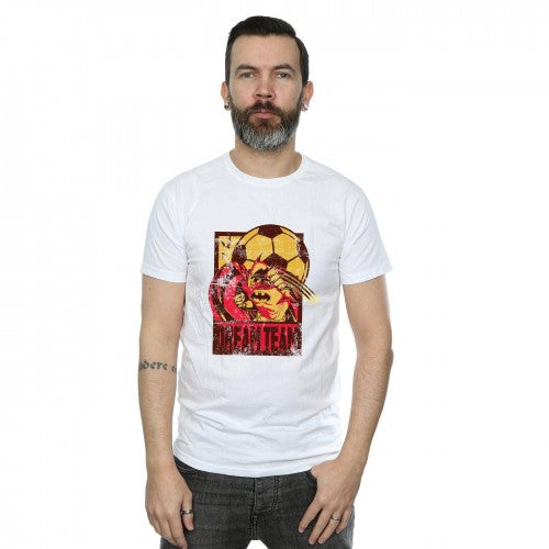 White - Back - DC Comics Mens Batman Football Dream Team T-Shirt
