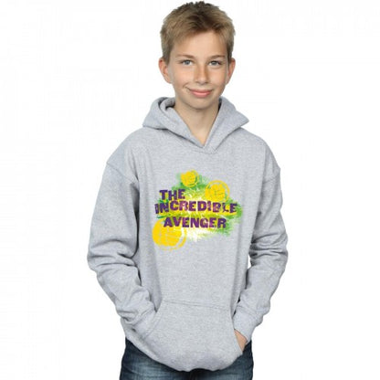 Sports Grey - Back - Marvel Boys Hulk Incredible Avenger Hoodie