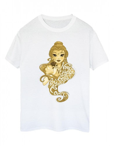 Front - Disney Womens/Ladies Beauty And The Beast Never Judge Cotton Boyfriend T-Shirt