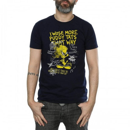 Front - Looney Tunes Mens More Puddy Tats Tweety Cotton T-Shirt