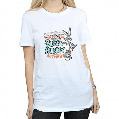 Front - Looney Tunes Womens/Ladies Bugs Bunny Vintage Cotton Boyfriend T-Shirt