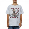 Front - Guardians Of The Galaxy Boys Get Your Groot On Heather T-Shirt