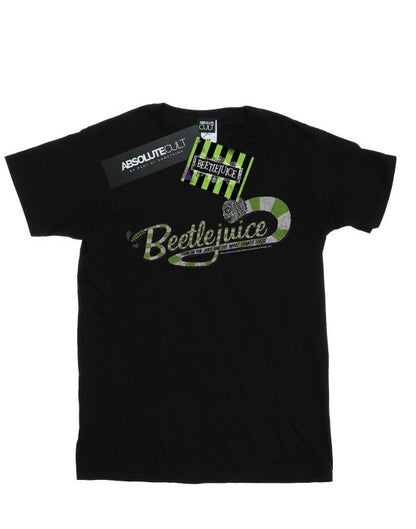 Front - Beetlejuice Womens/Ladies Sandworm Alt Logo Cotton Boyfriend T-Shirt