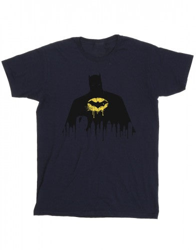 Front - DC Comics Mens Batman Shadow Paint T-Shirt