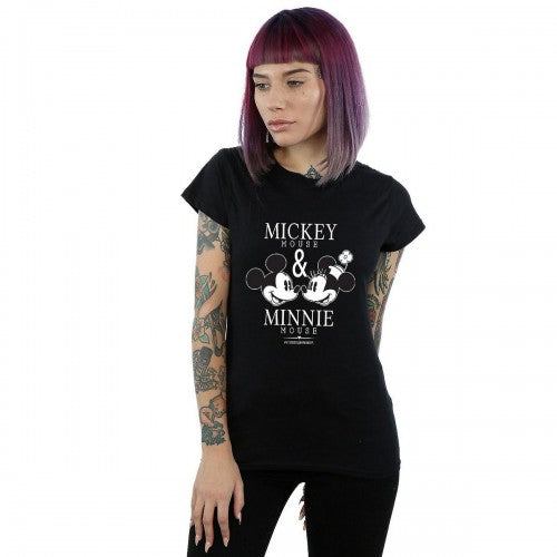 Front - Disney Womens/Ladies Mousecrush Mondays Mickey & Minnie Mouse Cotton T-Shirt