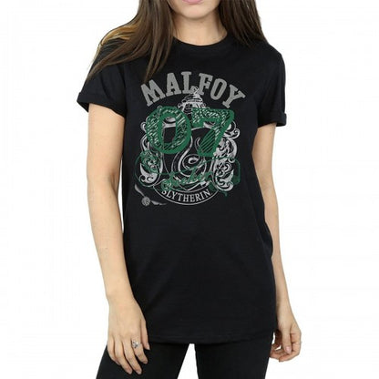 Front - Harry Potter Womens/Ladies Seeker Draco Malfoy Cotton Boyfriend T-Shirt