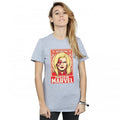 Front - Captain Marvel Womens/Ladies Ornament Boyfriend T-Shirt