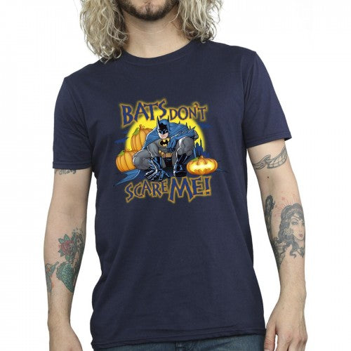 Navy Blue - Side - DC Comics Mens Batman Bats Don´t Scare Me T-Shirt