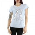 Front - 101 Dalmatians Womens/Ladies Pongo And Perdita Heather T-Shirt