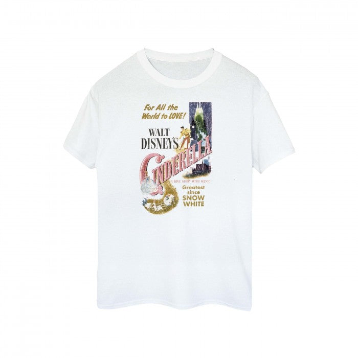 Front - Cinderella Womens/Ladies Poster Cotton Boyfriend T-Shirt