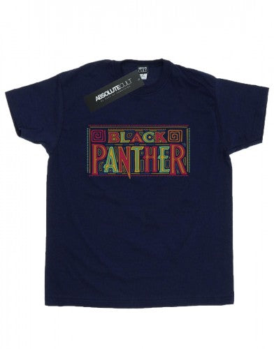 Front - Marvel Mens Black Panther Tribal Logo T-Shirt