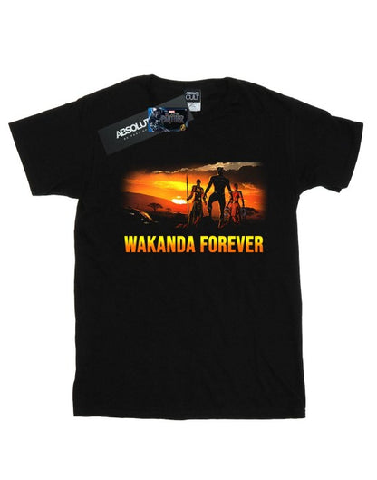 Front - Marvel Mens Black Panther Wakanda Forever T-Shirt