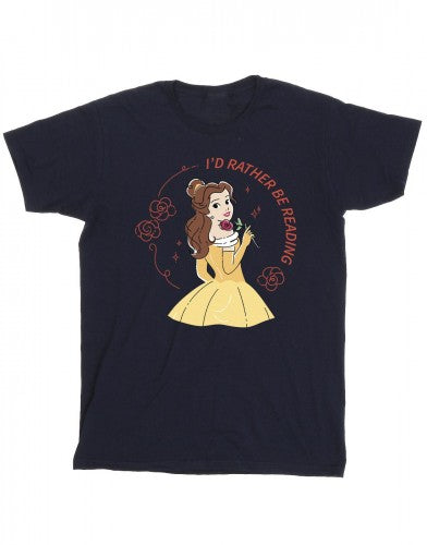 Front - Disney Mens Beauty And The Beast I´d Rather Be Reading T-Shirt