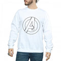Front - Avengers Assemble Mens Logo Cotton Sweatshirt