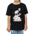 Black - Side - 101 Dalmatians Girls Chair Cotton T-Shirt