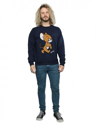 Navy Blue - Lifestyle - Tom and Jerry Mens Angry Mouse Cotton Sweatshirt