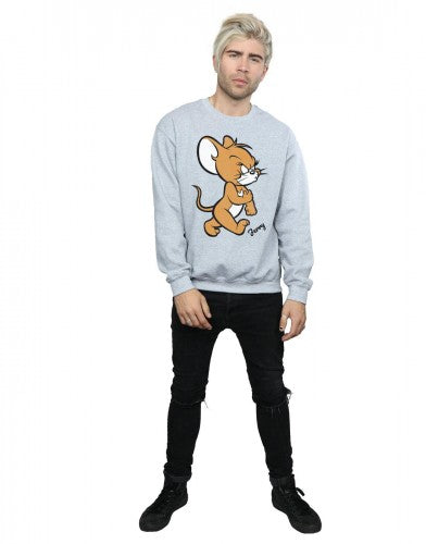 Sports Grey - Lifestyle - Tom and Jerry Mens Angry Mouse Cotton Sweatshirt