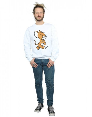 White - Lifestyle - Tom and Jerry Mens Angry Mouse Cotton Sweatshirt