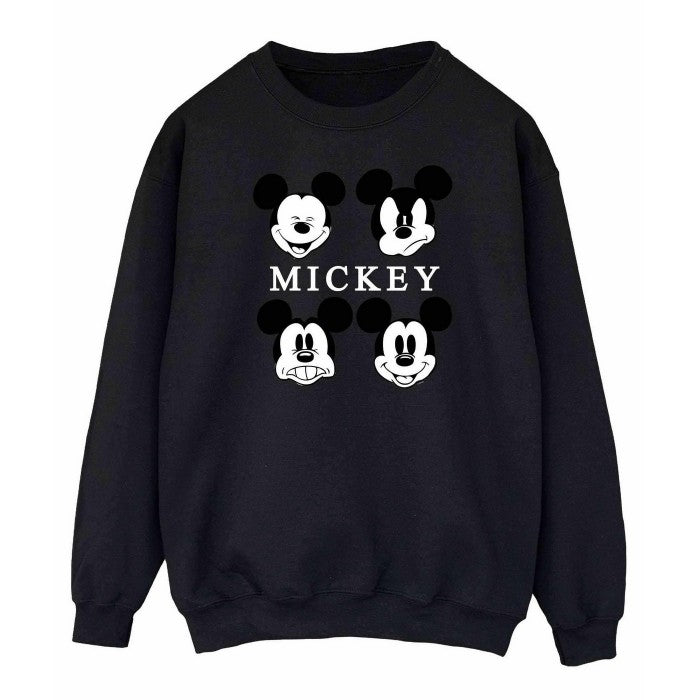 Front - Disney Womens/Ladies Mickey Mouse Head Sweatshirt