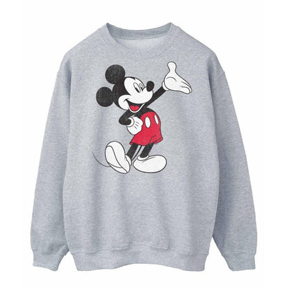 Front - Disney Mens Traditional Wave Mickey Mouse Sweatshirt