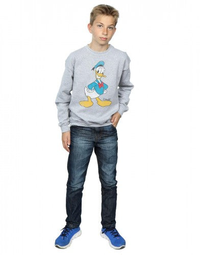 Sports Grey - Pack Shot - Disney Boys Classic Donald Duck Sweatshirt