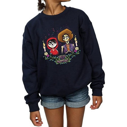 Front - Coco Girls Miguel And Hector Cotton Sweatshirt