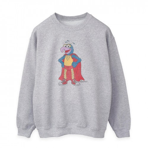 Front - The Muppets Womens/Ladies Classic Gonzo Heather Sweatshirt