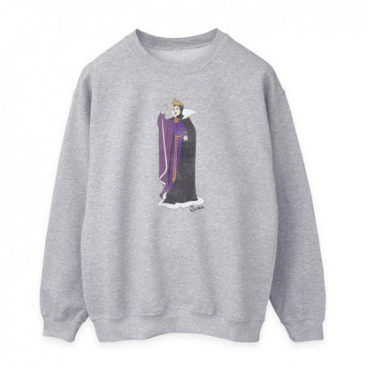 Front - Snow White And The Seven Dwarfs Womens/Ladies Classic Evil Queen Heather Sweatshirt