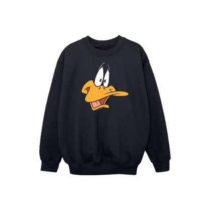 Front - Looney Tunes Girls Daffy Duck Cotton Sweatshirt