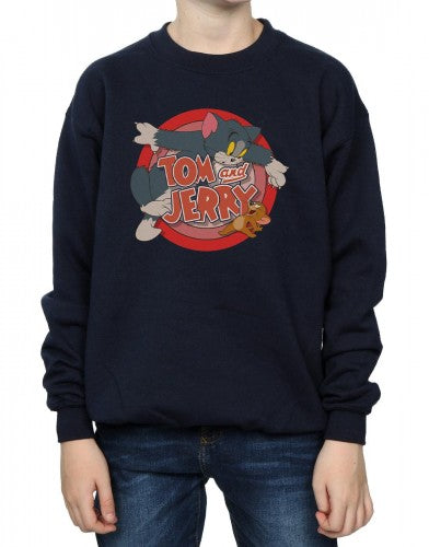 Navy Blue - Side - Tom and Jerry Boys Classic Catch Sweatshirt